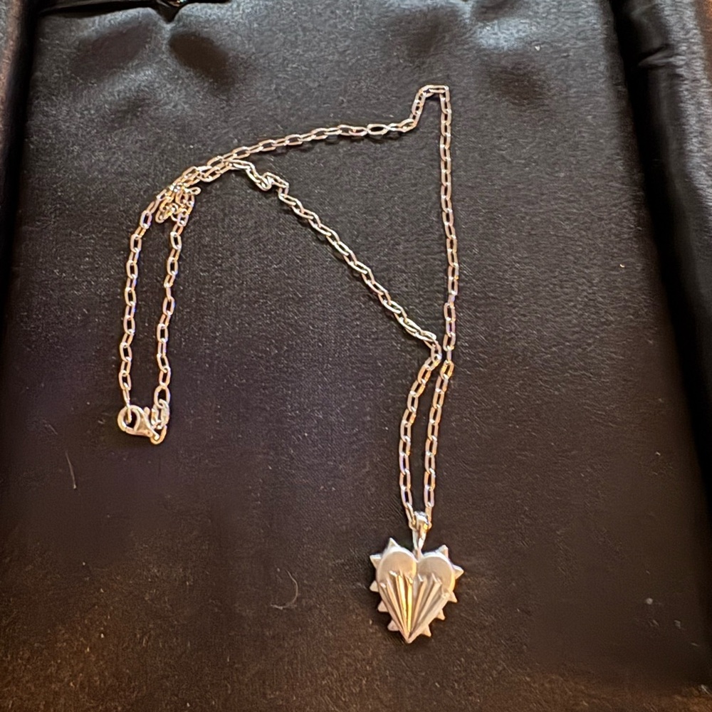 Awe Inspired Spiked Heart Necklace